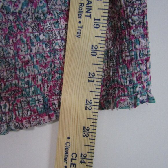 Maison D'Amelie Floral Sheer Blouse Small Prairie Cottagecore - Picture 8 of 9